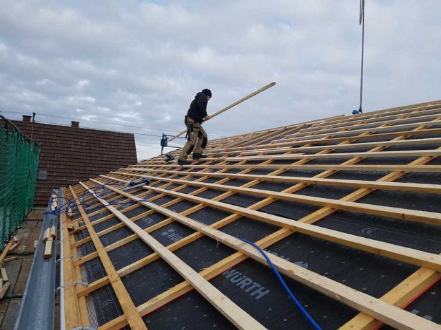 Satteldach und Innenausbau